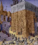 Jean Fouquet Construction of the Temple of Jerusalem USA oil painting reproduction